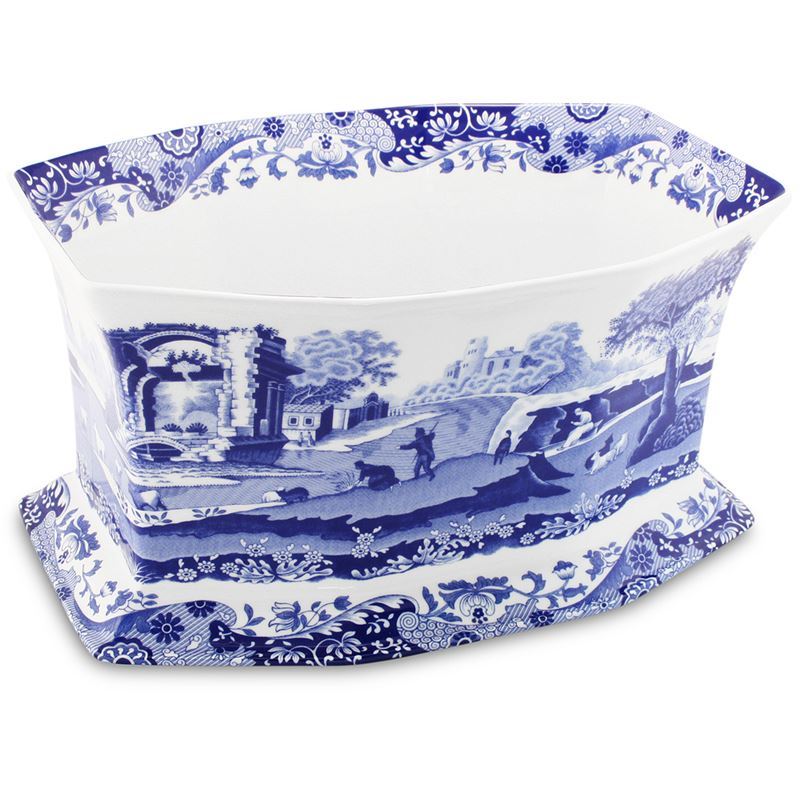 Spode Blue Italian Double Planter 25x13cm