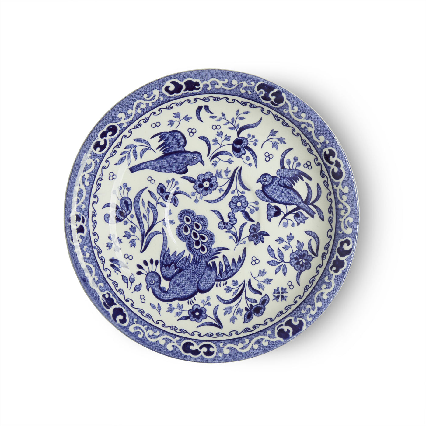 Burleigh Blue Regal Peacock Tea Saucer