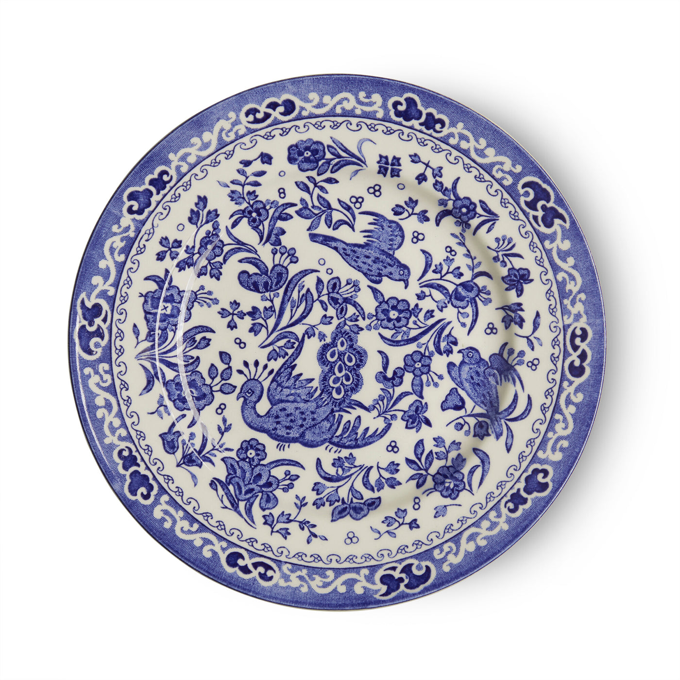 Burleigh Blue Regal Peacock Plate 17.5cm/7"