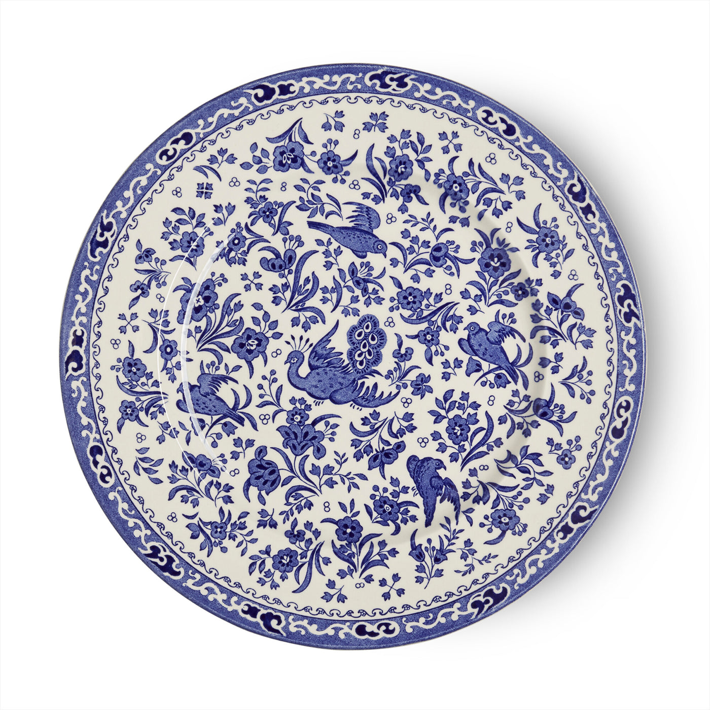 Burleigh Blue Regal Peacock Plate 25cm/10