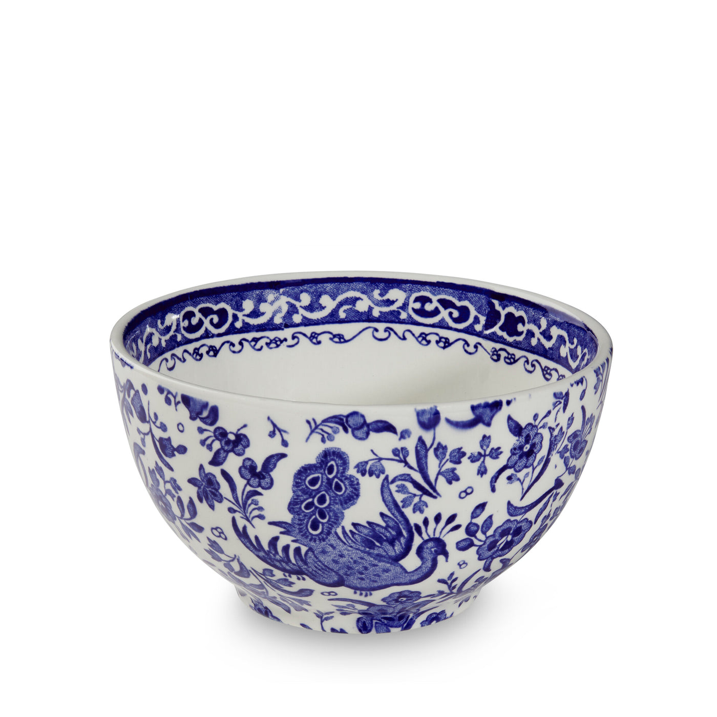 Burleigh Blue Regal Peacock Sugar Bowl Small 9.5cm/4