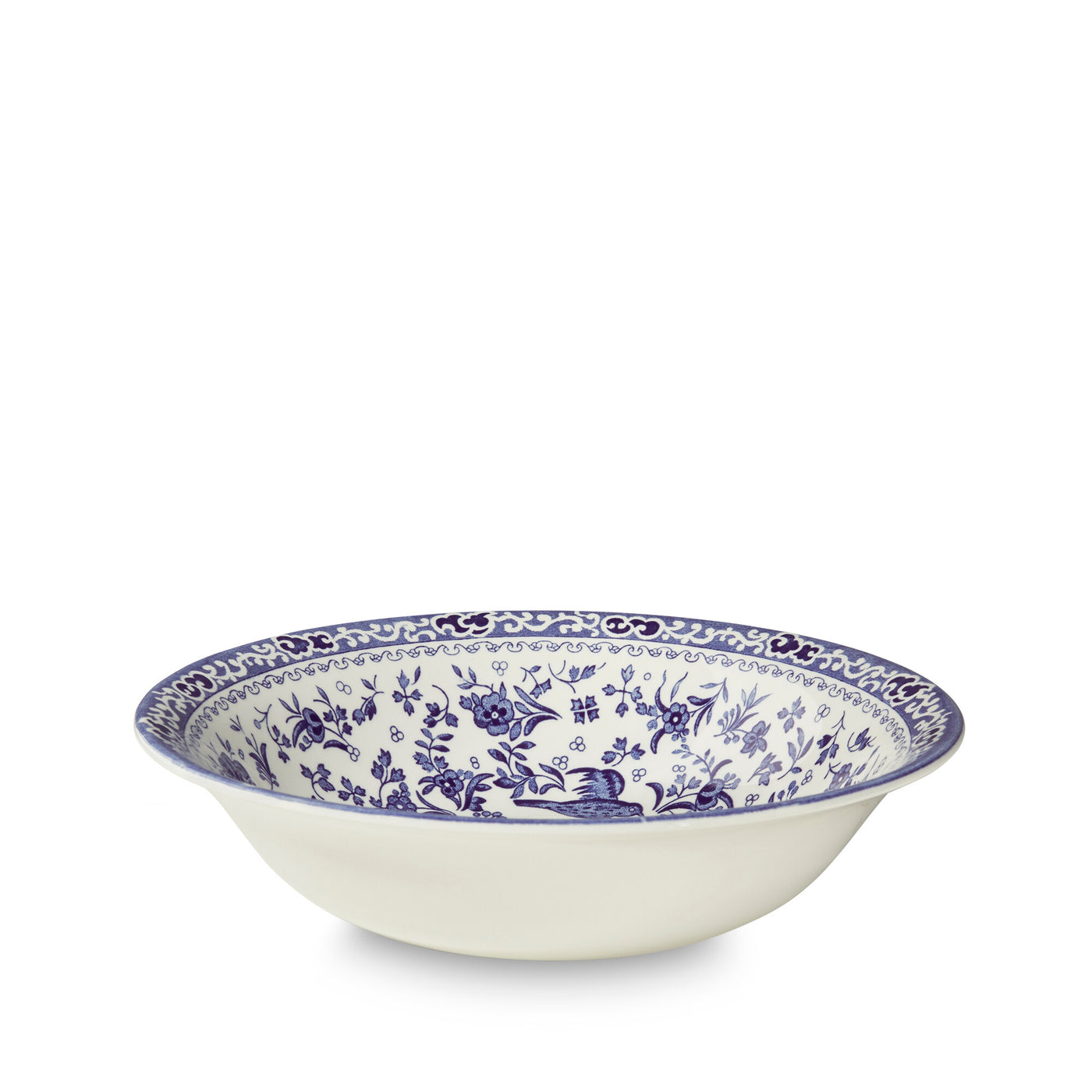 Burleigh Blue Regal Peacock Pudding/Soup Bowl 20.5cm/8"