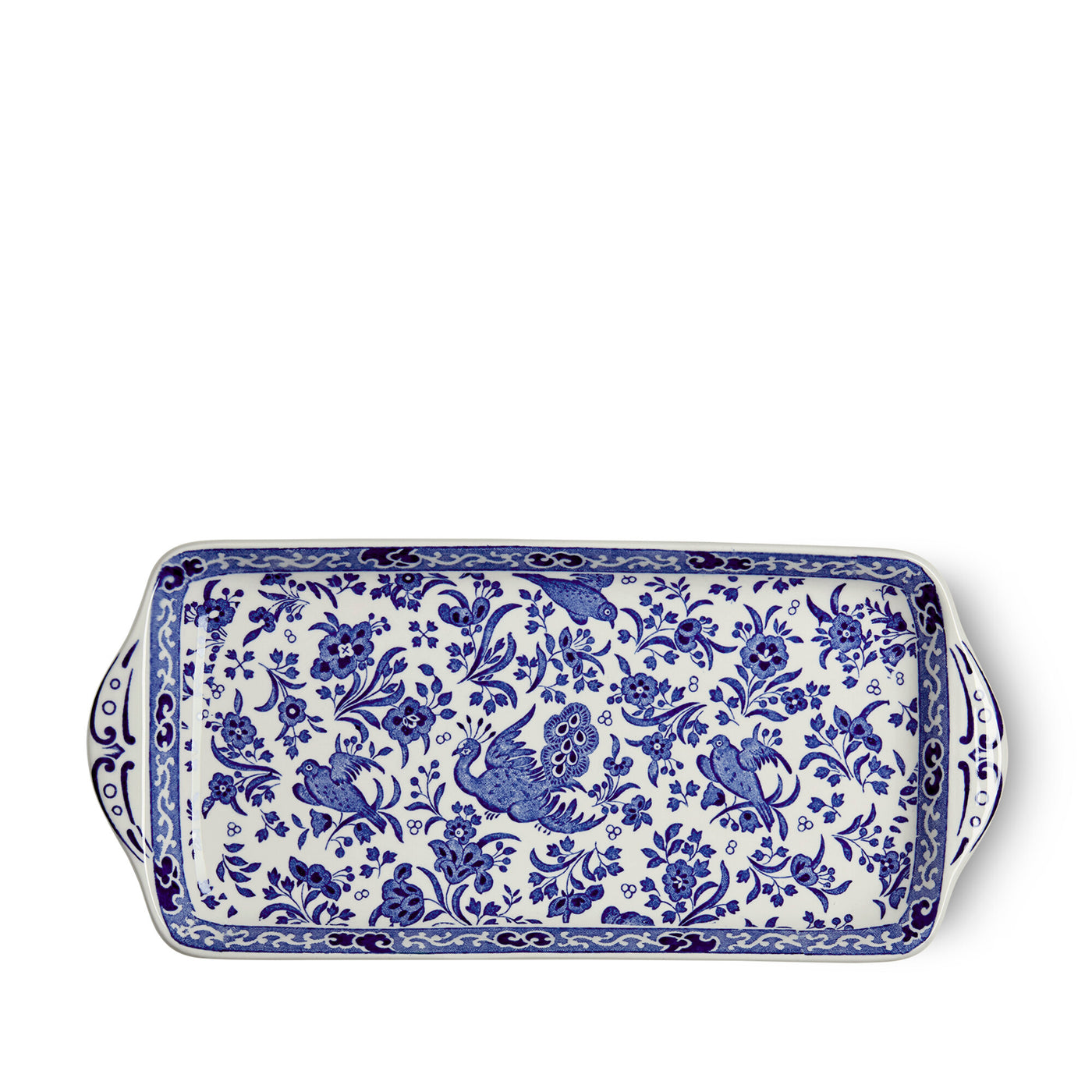 Burleigh Blue Regal Peacock Rectangular Tray 28cm/11