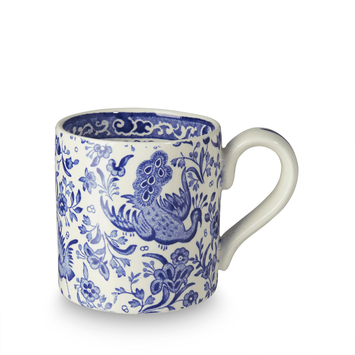 Burleigh Blue Regal Peacock Mug 284ml/1/2pt