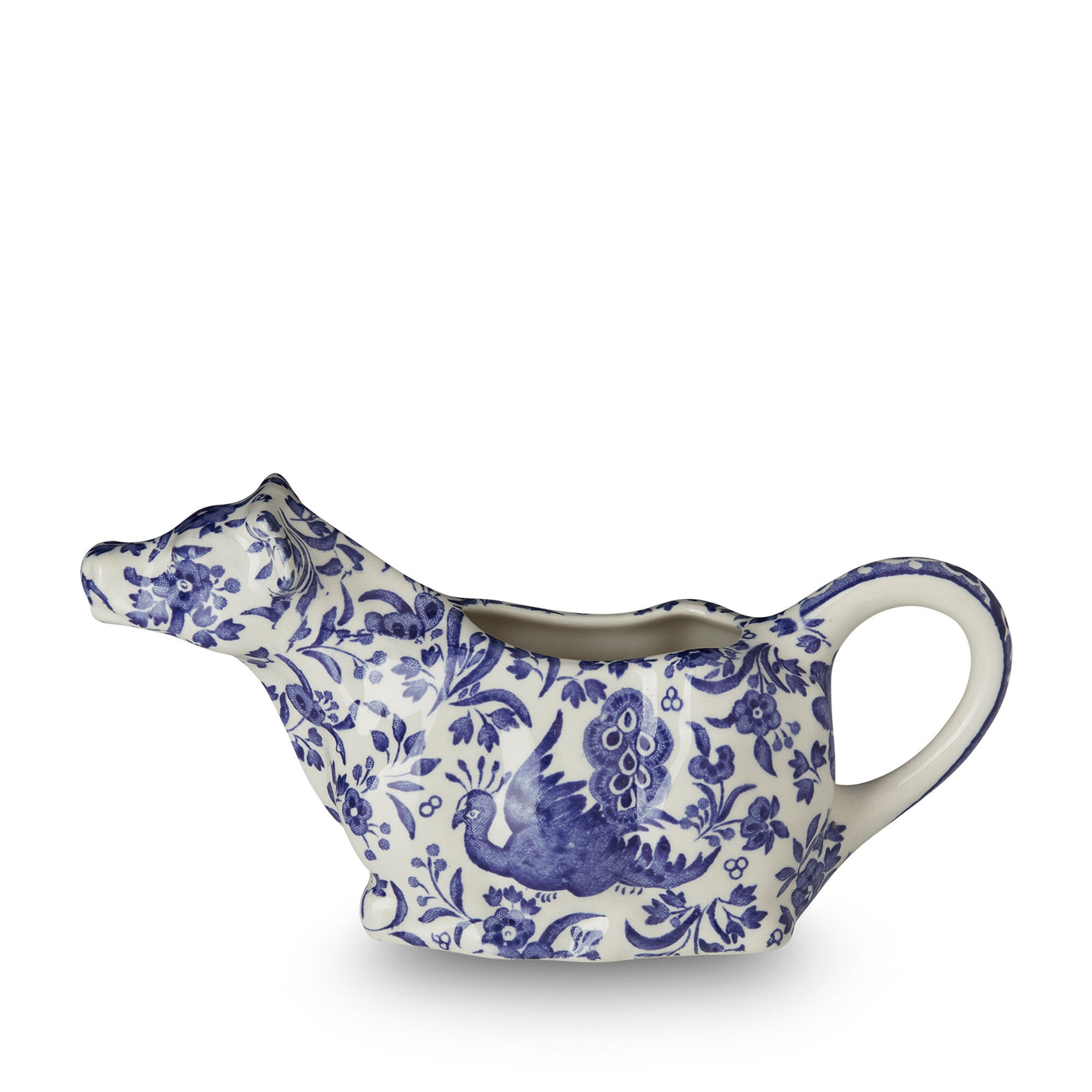 Burleigh Blue Regal Peacock Cow Creamer Boxed 150ml