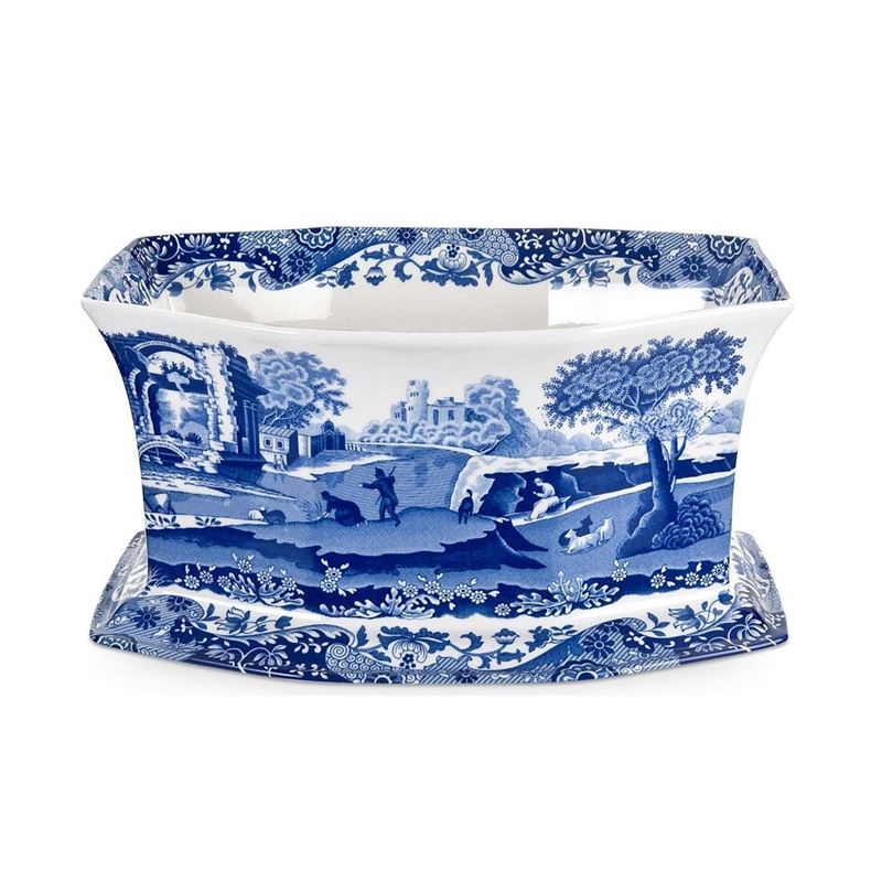 Spode Blue Italian Double Planter 25x13cm