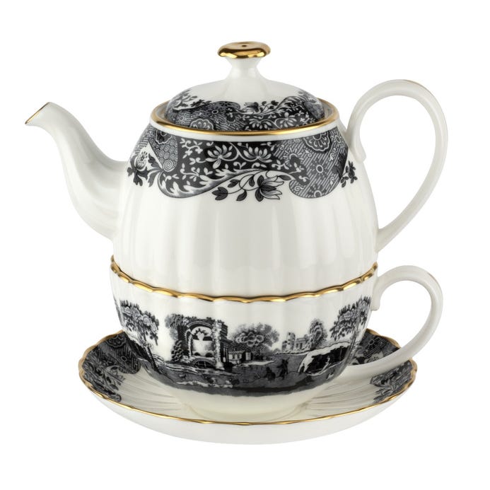 Spode 1770 Italian Tea for One, Black