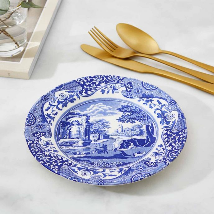 Second  Blue Italian Set of 4 Side Plates