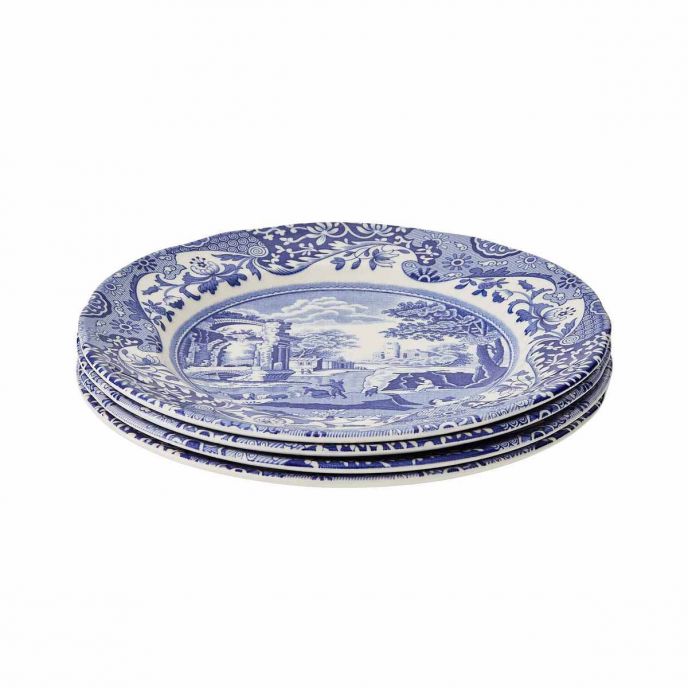 Second  Blue Italian Set of 4 Side Plates