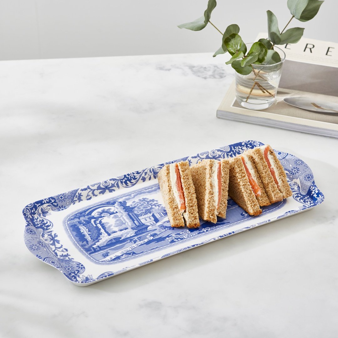 Spode Blue Italian Melamine Sandwich Tray