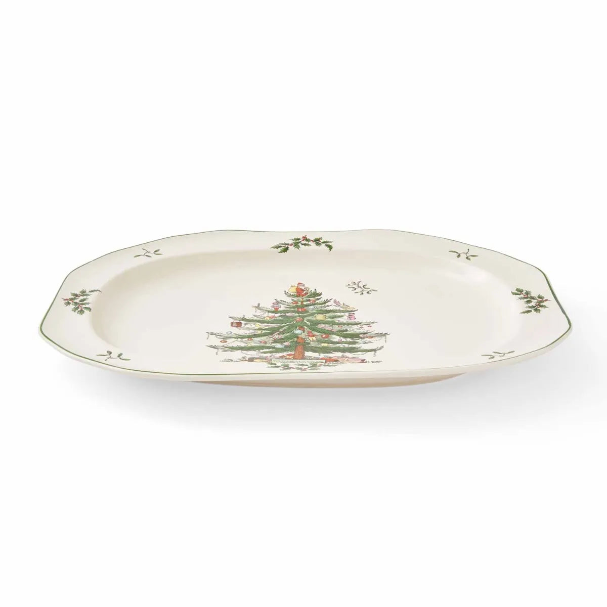 Christmas Tree Sculpted Oval Platter, 35cm