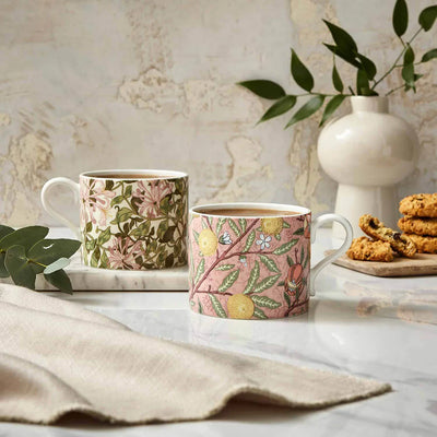 Morris & Co. Fruit & Honeysuckle Mugs