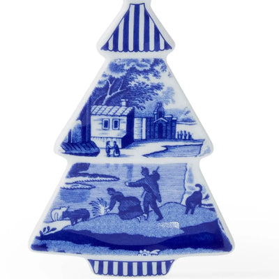 Spode Blue Italian Christmas Tree Shaped Decoration