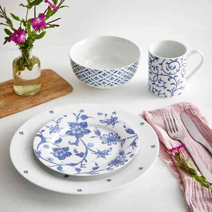 Portmeirion Home 16 Piece Set, Blue Indigo