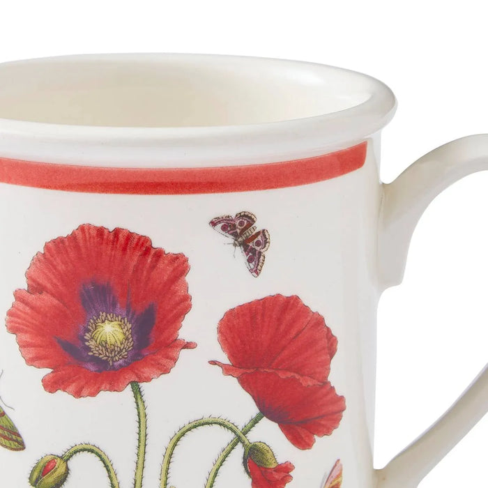 Botanic Garden Meadow Breakfast Mug, Poppy