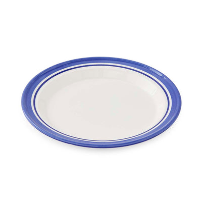 Potter's Stripe Set of 4 Dinner Plates, Blue