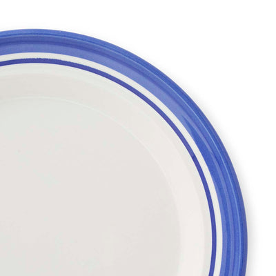 Potter's Stripe Set of 4 Dinner Plates, Blue