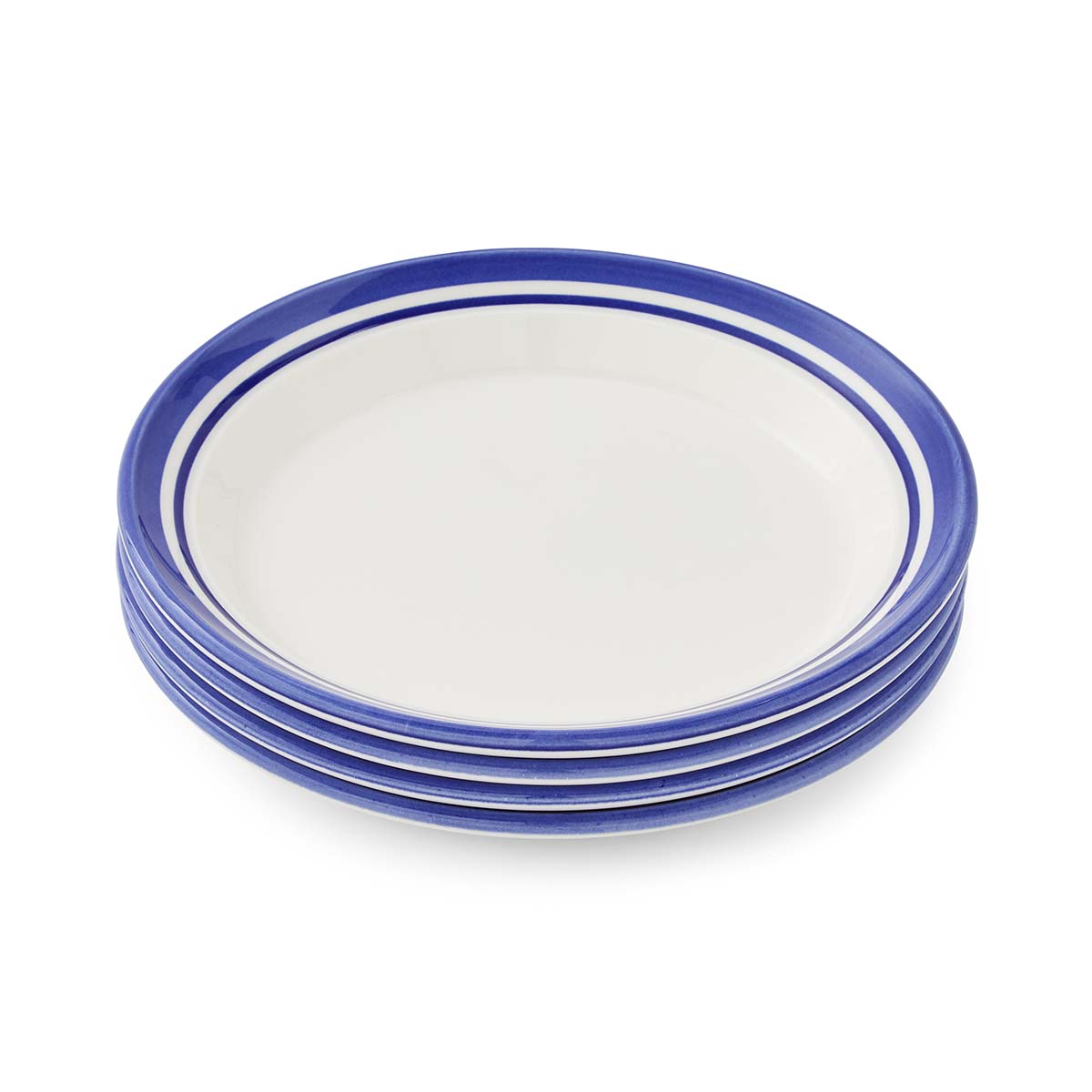 Potter's Stripe Set of 4 Side Plates, Blue