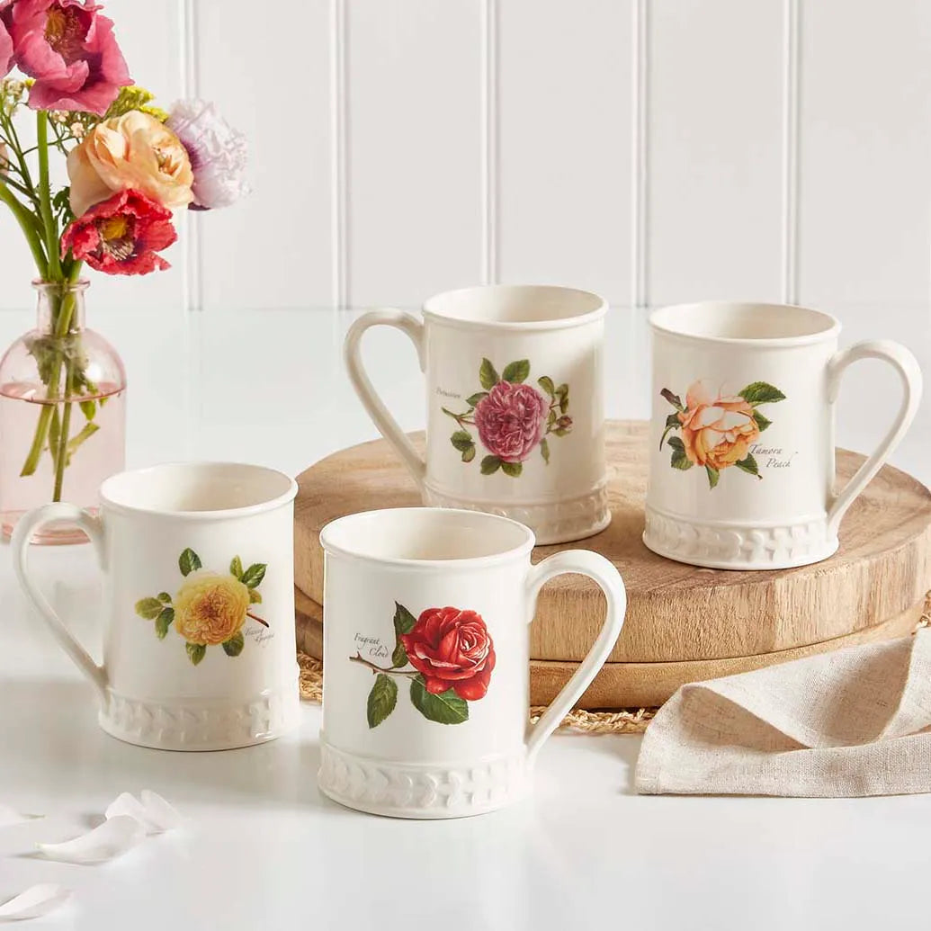 Botanic Roses Set of 4 Tankards