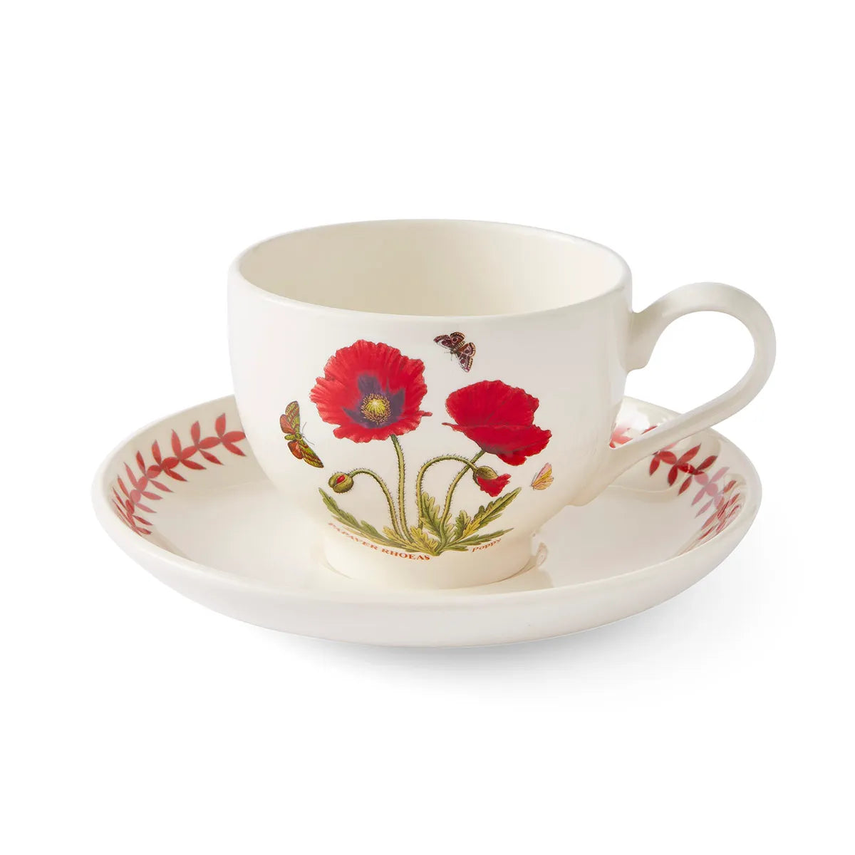 Botanic Garden Meadow Breakfast Teacup & Saucer, Poppy