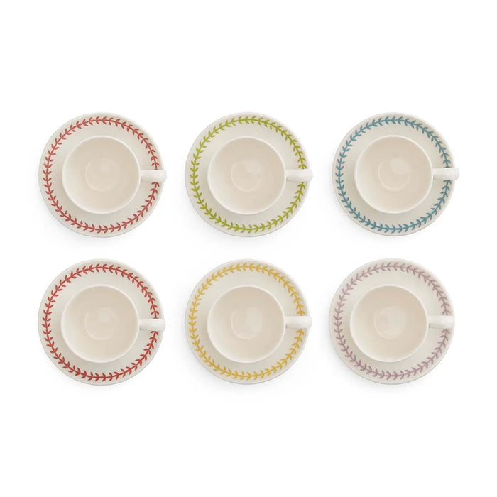 Botanic Garden Meadow Set of 6 Teacups & Saucers, Assorted