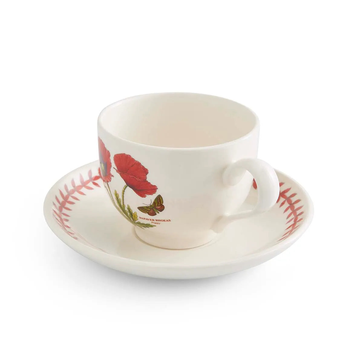 Botanic Garden Meadow Teacup & Saucer, Poppy