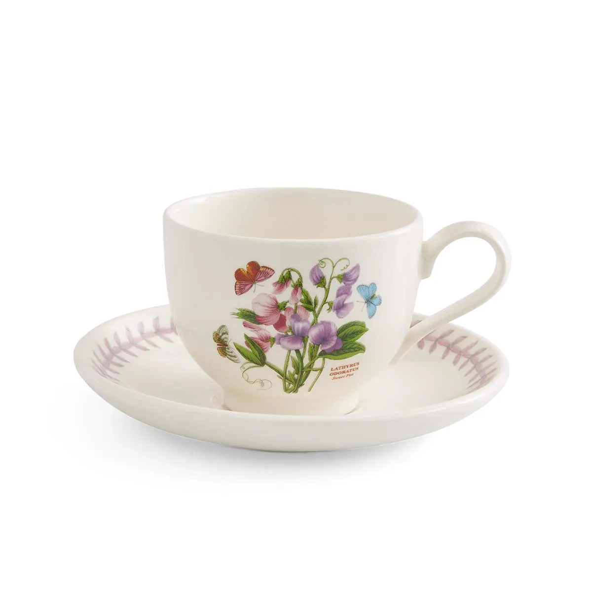 Botanic Garden Meadow Teacup & Saucer, Sweet Pea