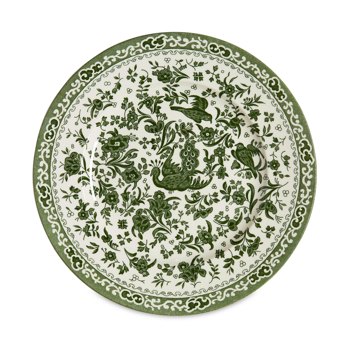 Burleigh Green Regal Peacock Plate 22cm