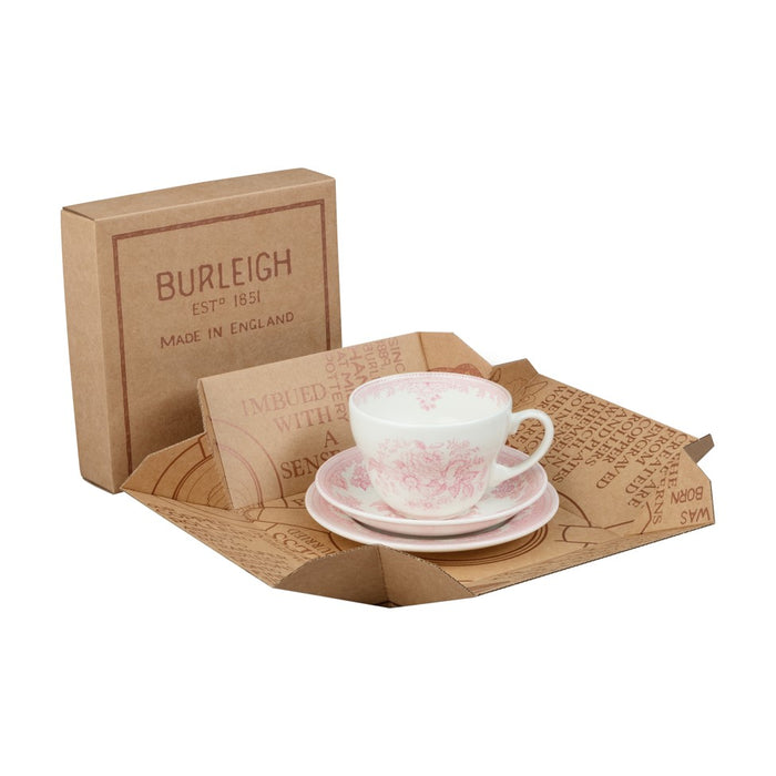 Pink Asiatic Pheasants Breakfast Cup 3 - Piece Gift Set