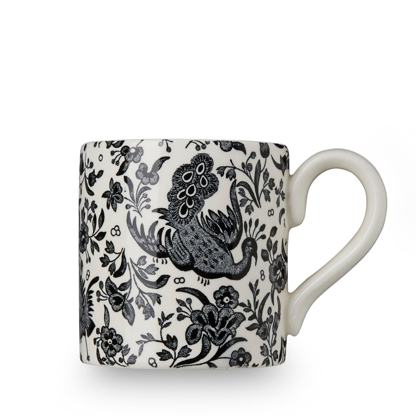 Burleigh Black Regal Peacock Mug 284ml/1/2pt