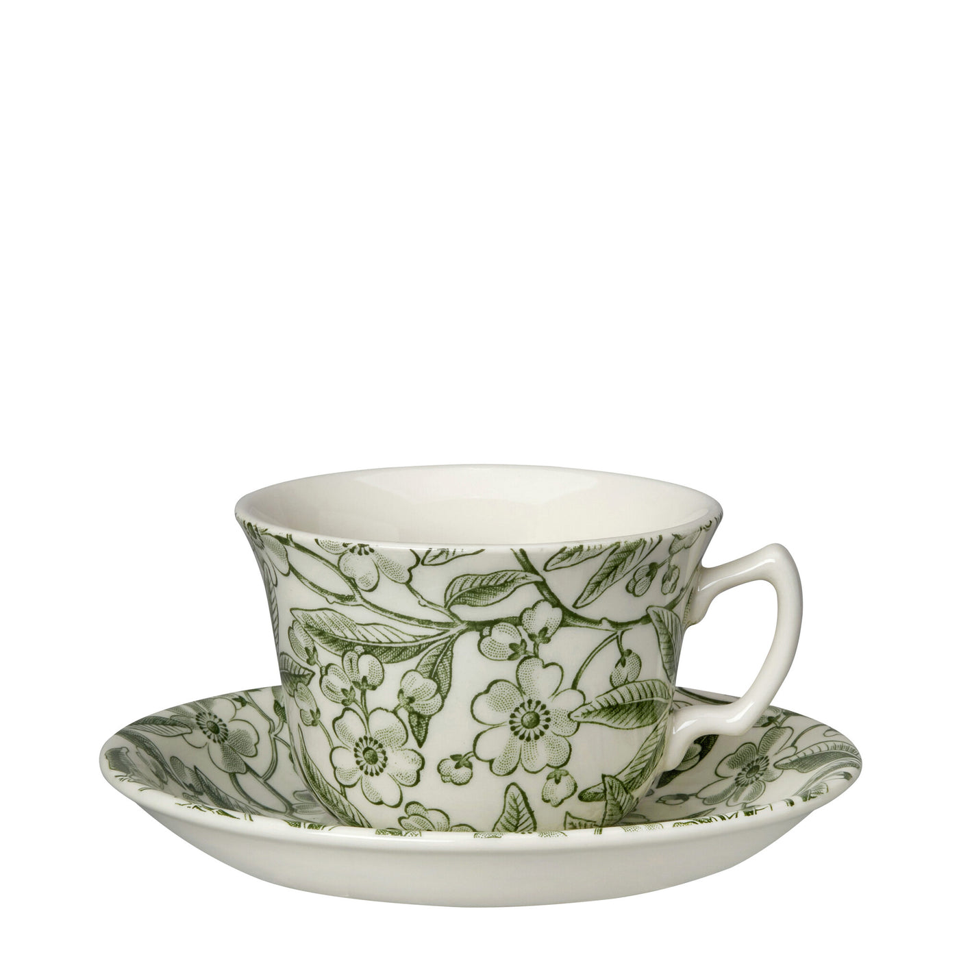 Green Prunus Teacup 187ml/0.33pt