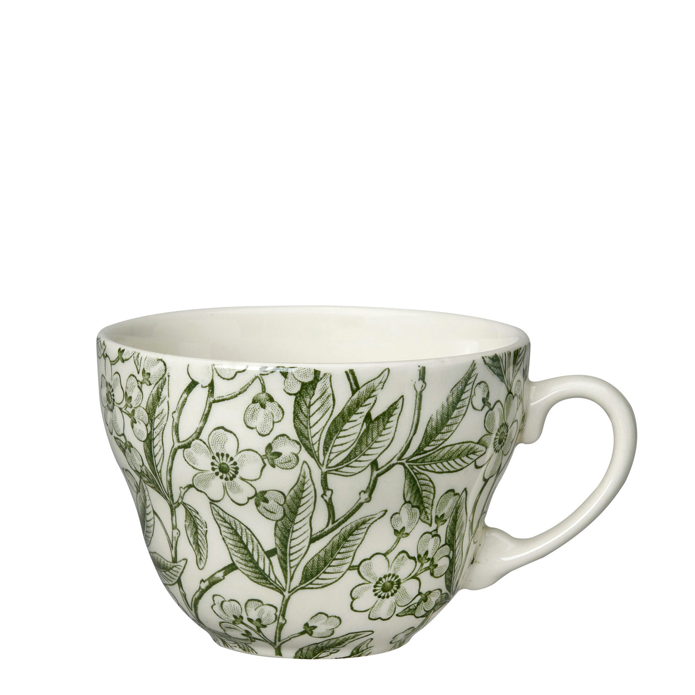 Burleigh Green Prunus Breakfast Cup & Saucer