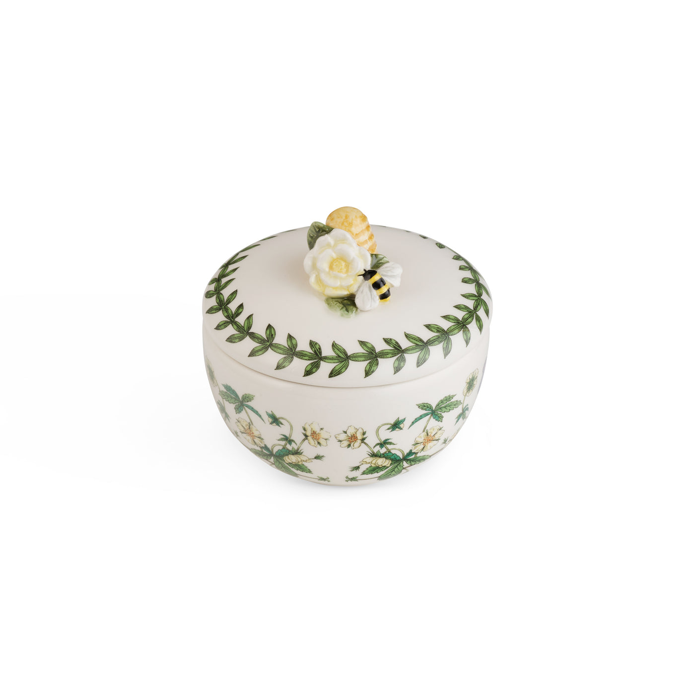 Botanic Garden Bouquet Bumblee Bee Trinket Box