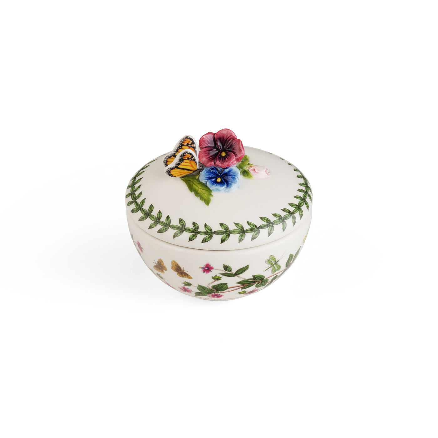 Botanic Garden Bouquet Butterfly Trinket Box