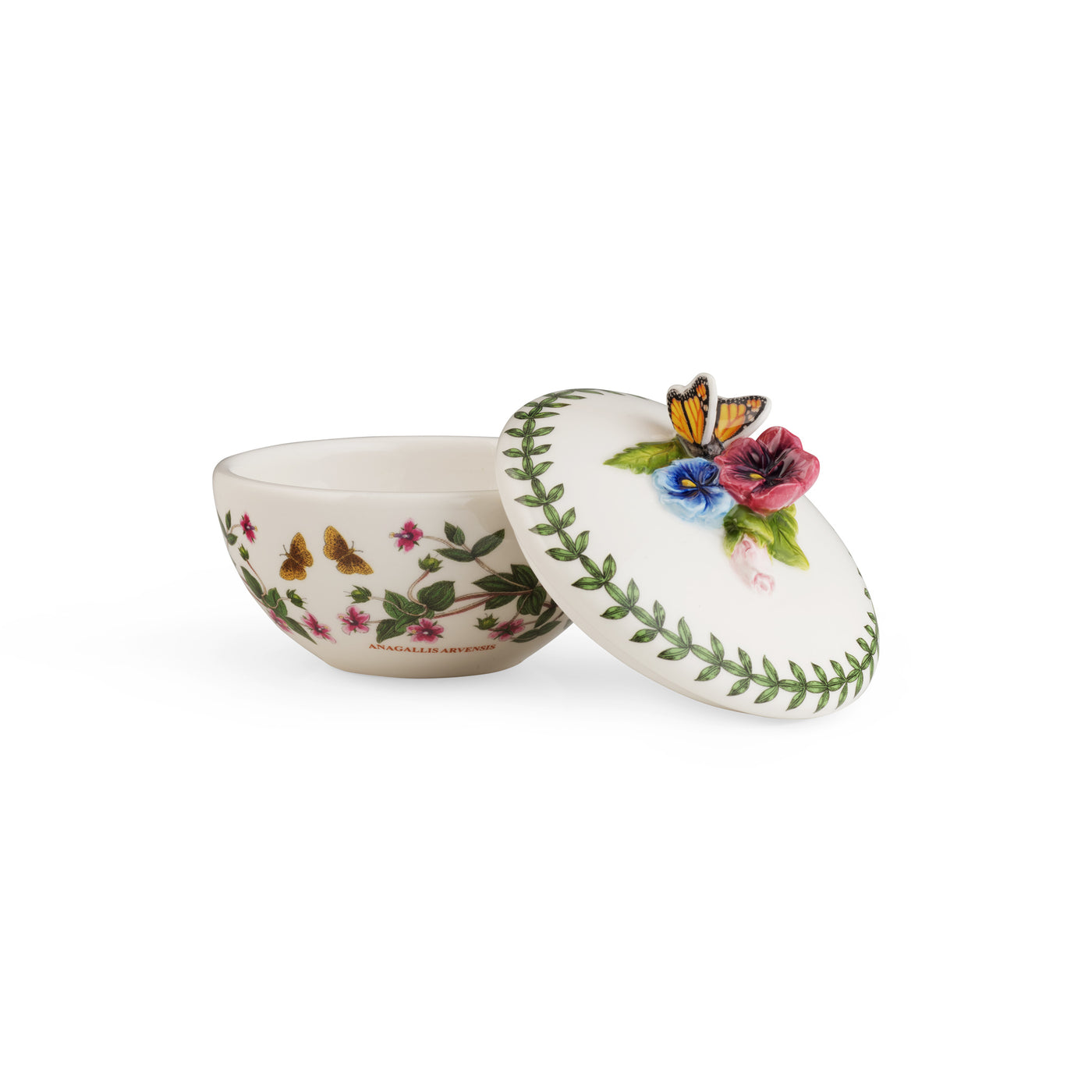 Botanic Garden Bouquet Butterfly Trinket Box