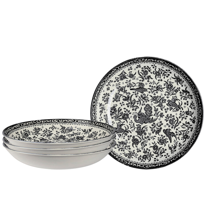 Black Regal Peacock Pasta Bowl 23cm x4