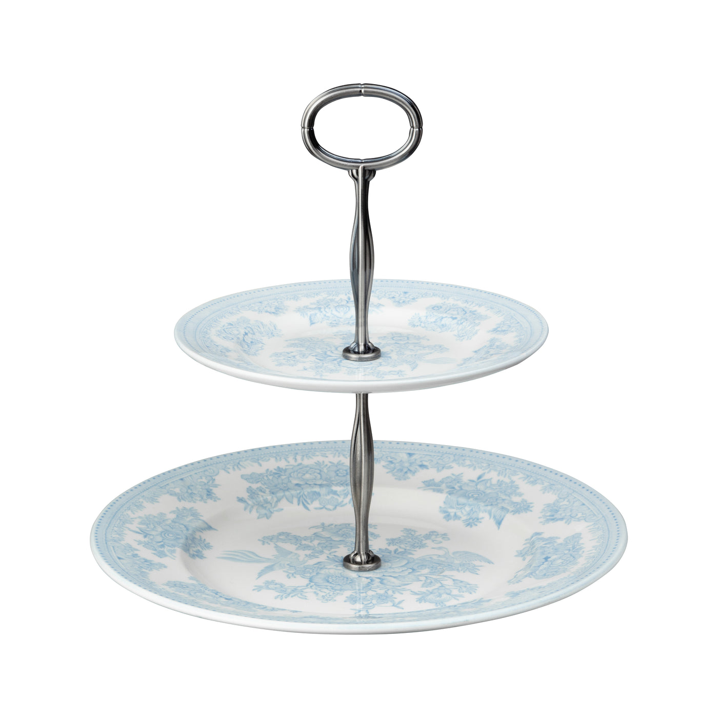 Burleigh Blue Asiatic Pheasant  2 Tier Cake Stand