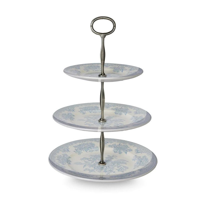 Burleigh Blue Asiatic Pheasant 3 Tier Cake Stand