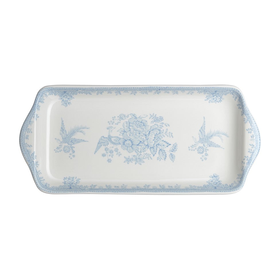 Burleigh Blue Asiatic Pheasants Rectangular Tray 28cm/11