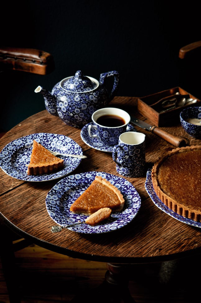 Burleigh Blue Calico 2 Tier Cake Stand