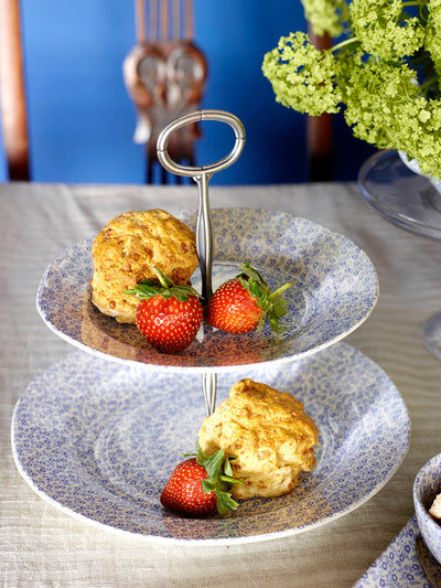 Burleigh Pale Blue Felicity 2 Tier Cake Stand