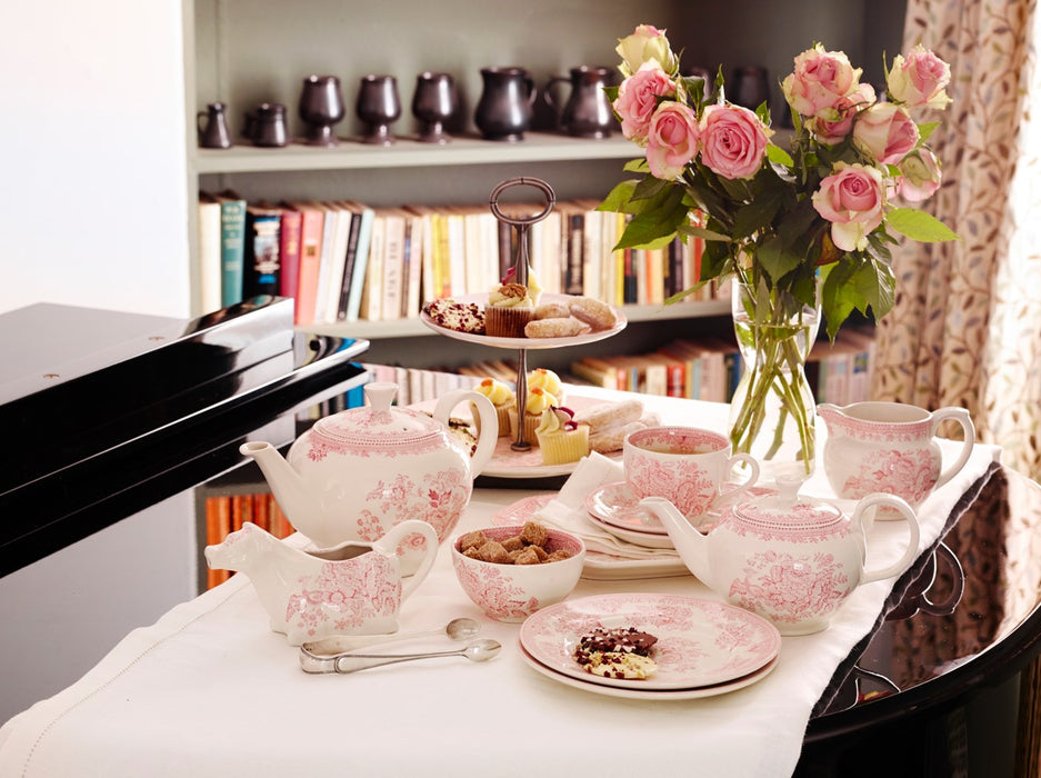 Pink Asiatic Pheasants Teacup 3 - Piece Gift Set