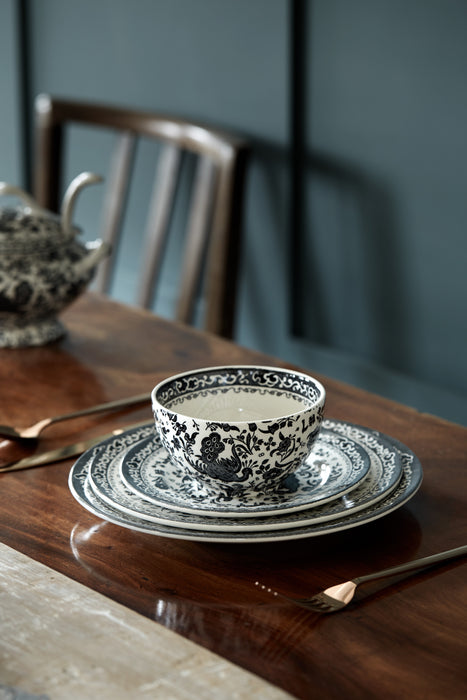 Black Regal Peacock Mini Footed Bowl 12cm/5