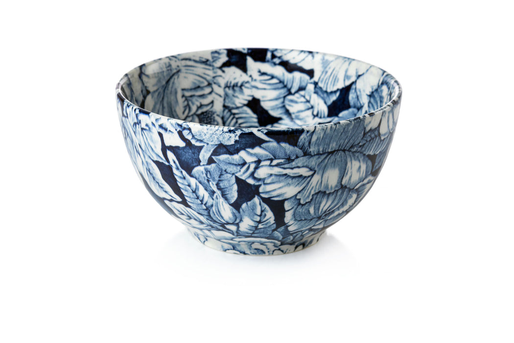 Ink Blue Hibiscus Mini Footed Bowl 12cm