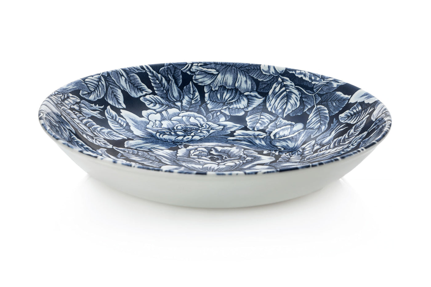 Burleigh Ink Blue Hibiscus Pasta Bowl 23cm