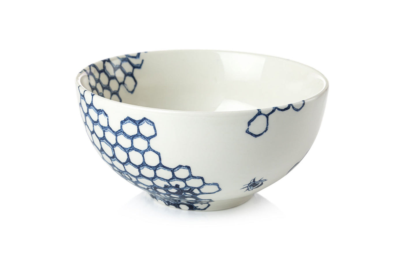 Ink Blue Pollen Small Footed Bowl 16cm