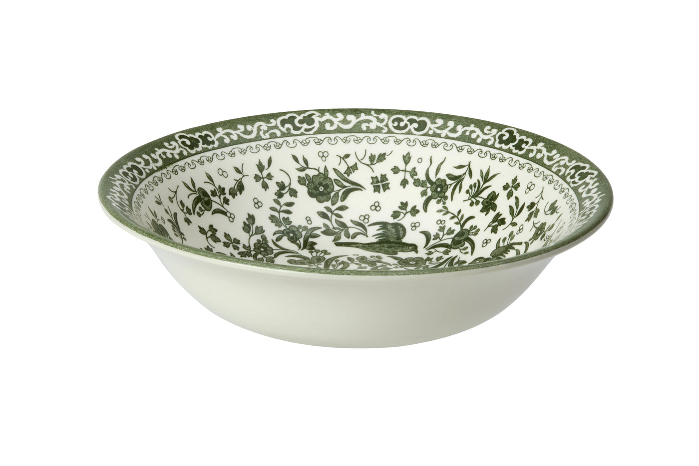 Burleigh Green Regal Peacock Pudding/Soup Bowl 20cm/8"