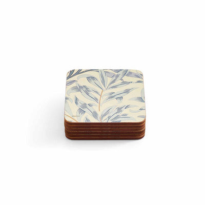 Morris & Co Willow Bough 6 Coasters, Blue