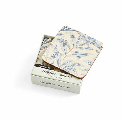 Morris & Co Willow Bough 6 Coasters, Blue