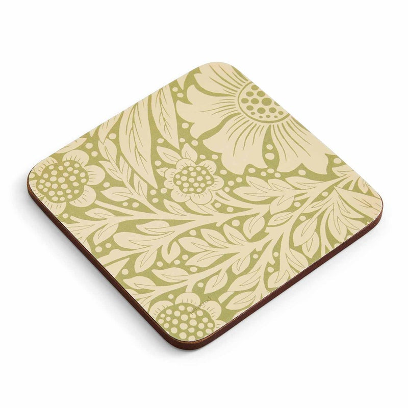 Morris & Co. Marigold 6 Coasters, Green